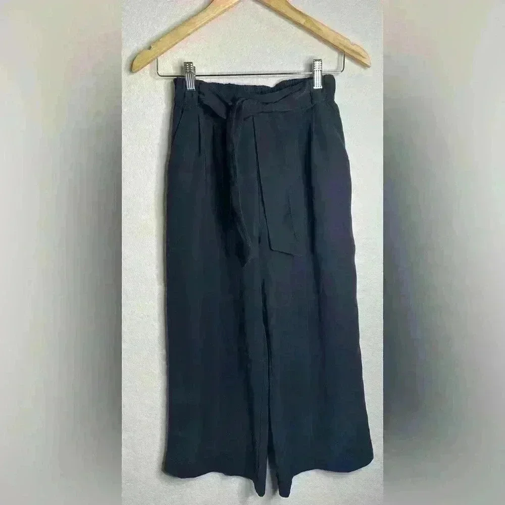 Lululemon Noir Crop High Rise Wide Leg Size 4 Black - Picture 4 of 7